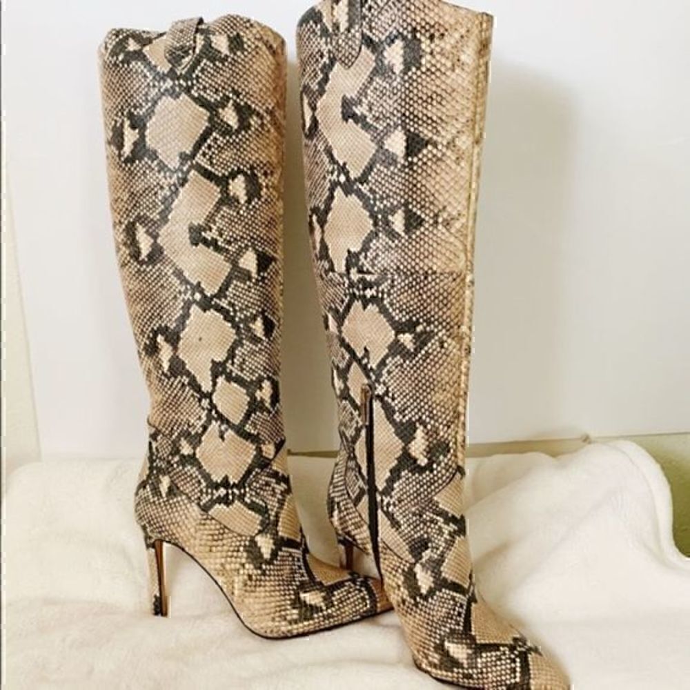 Vince Camuto Kervana Croc Embossed Knee - Picture 5 of 11